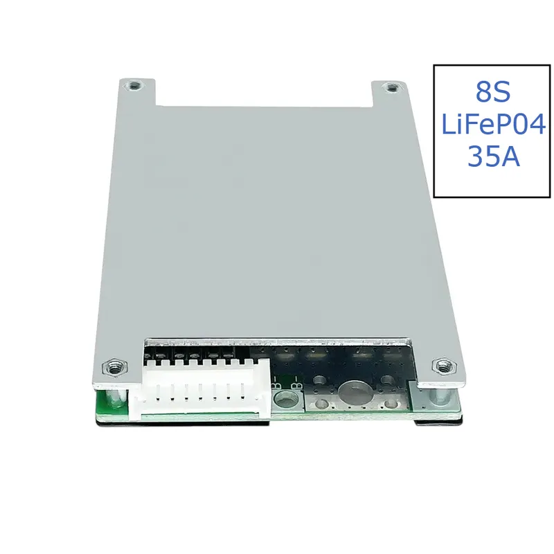 8S 24V 35A LiFePO4 BMS Protection Board with Balancing and Heat Sink