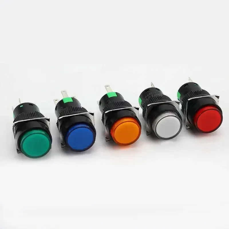 AB6-M 16mm Round Push Button 220VAC 3 Pin
