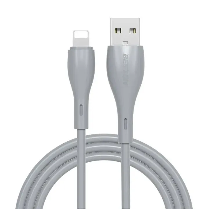 كابل BESTON CL01L01 من USB-A إلى Lightning، 1 متر، 2.4A، رمادي