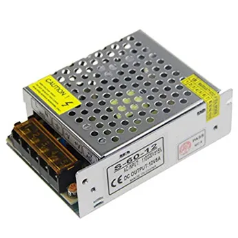 12V 5A 60W Switching Power Supply with 5.5mm DC Plug