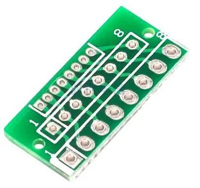 Wireless Module Adapter PCB 1.27mm to 2.0/2.54mm 8/12-pin