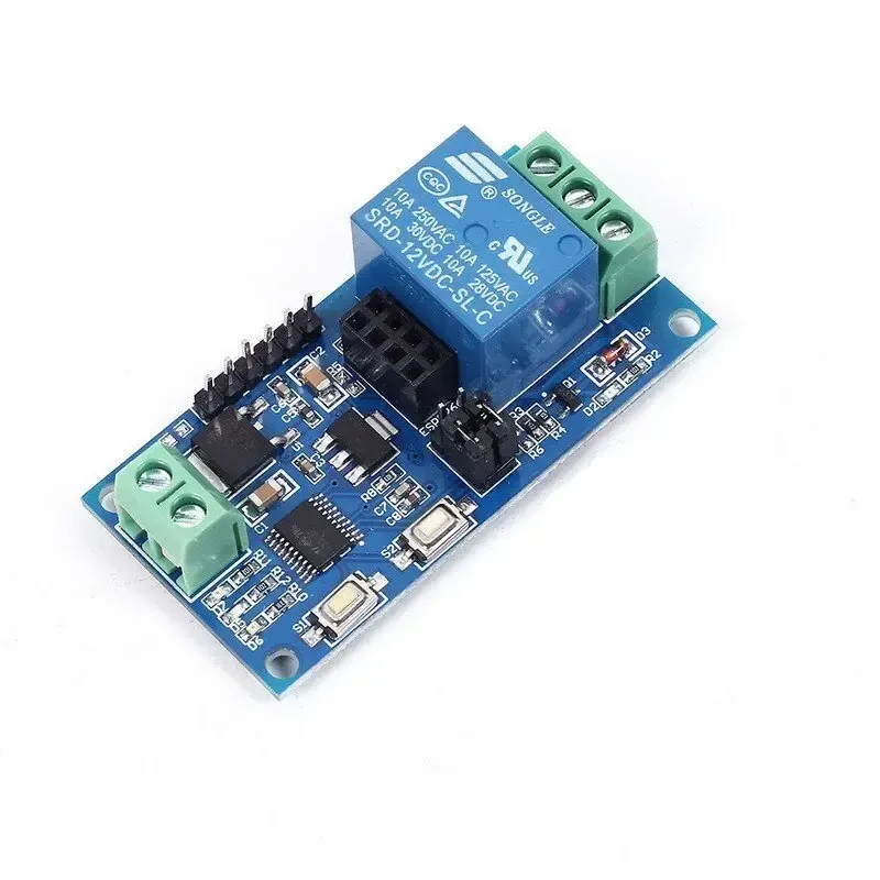 5V 1-Channel WiFi Relay Board V2 with ESP-01 Socket (SPDT)