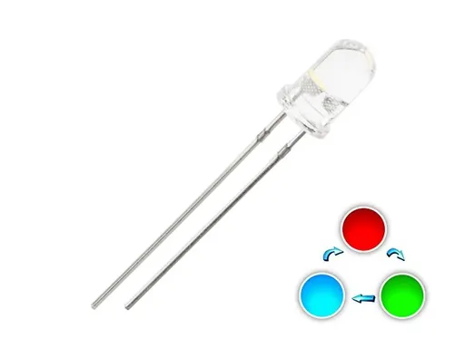 5mm RGB 2-Pin Auto Flash LED 7-Color Blinking