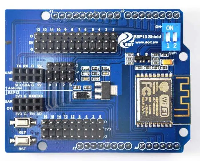 ESP8266 Serial WiFi Shield for Arduino (UNO and Mega Headers)