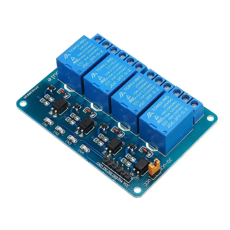 High-Power 4-Channel 24V Relay Module for Automation
