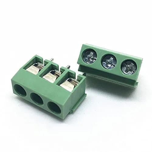 Terminal Block 3-Pin 5.0 mm 8A 300V Green (KF126-3P)