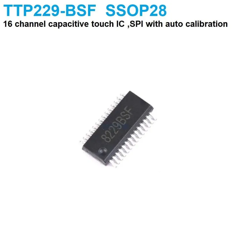 TTP229-BSF 16-Key Capacitive Touch Sensor IC SSOP28