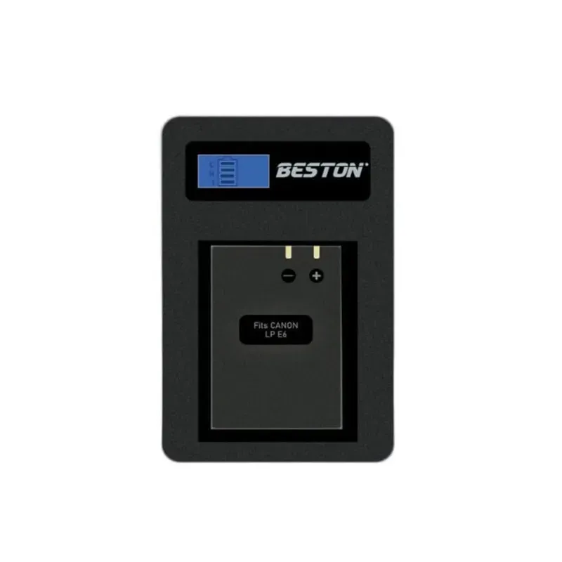 BESTON LP-E6 LCD Battery Charger for Canon, USB-C