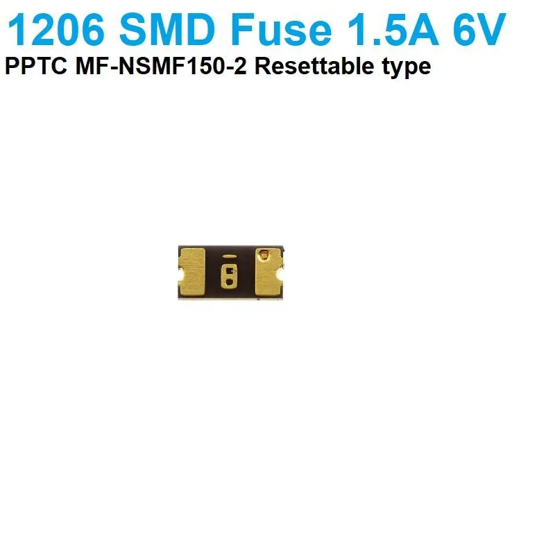 فيوز ذاتي الاسترداد MF-NSMF150-2 بتركيب SMD مقاس 1206، 1.5 أمبير، 6 فولت