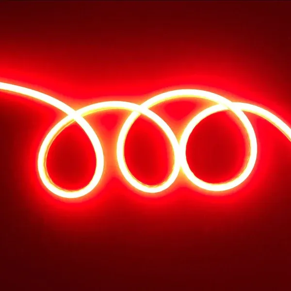 5M Flexible Neon LED Rope Light 2mm 360° - Red