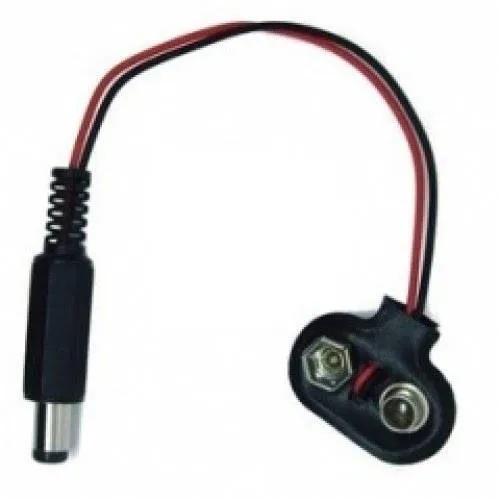 Arduino 9V Battery Clip with DC Power Jack