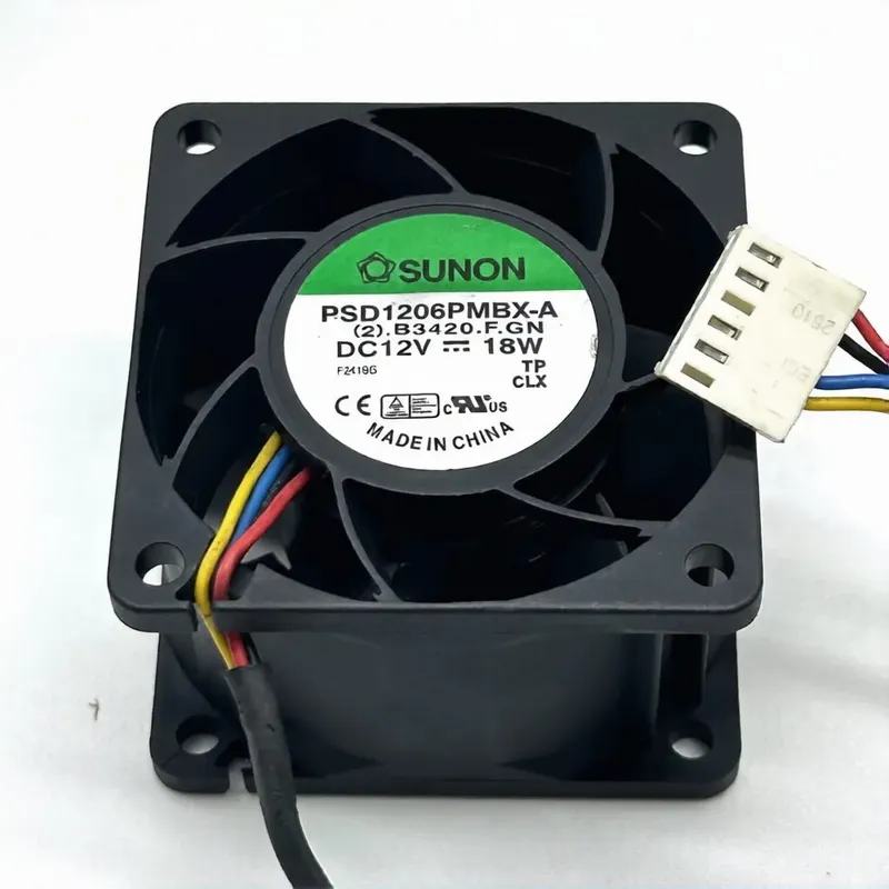 مروحة تبريد تيار مستمر SUNON PSD1206PMBX-A بجهد 12 فولت وقدرة 18 واط (مستعملة بحالة شبه جديدة)