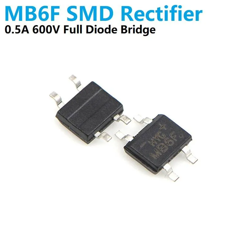MB6F SMD Full-Wave Bridge Rectifier 0.5A 600V
