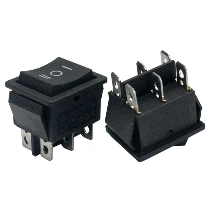 مفتاح روكر ON-OFF-ON ذو 6 أطراف ‏16A ‏250VAC
