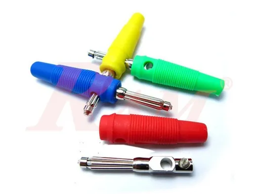 Banana Male Plug 4mm Green, Solder Stackable (AD89)