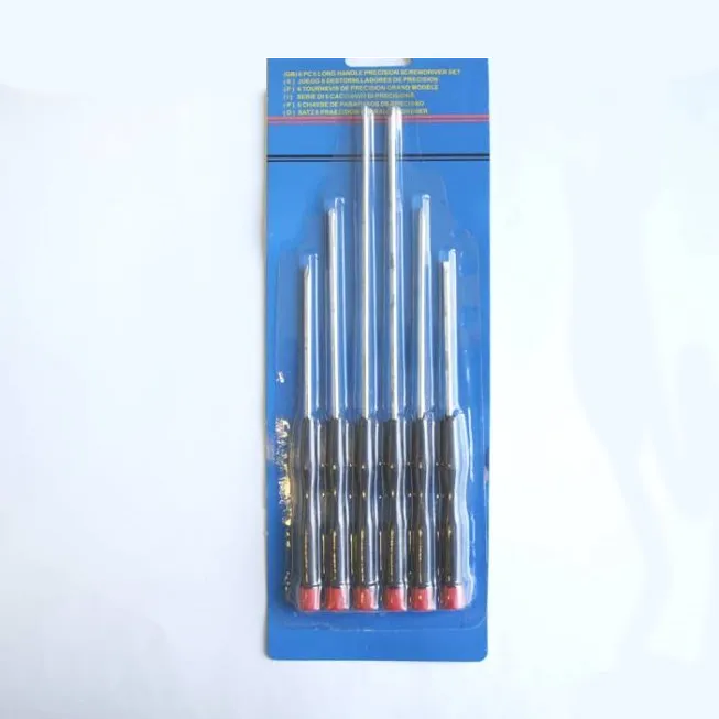 Long Handle Precision Screwdriver Set, 6 Pcs