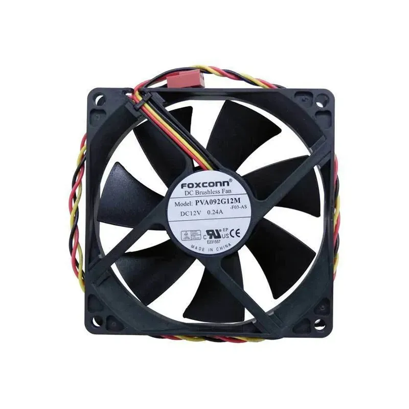 FOXCONN PVA092G12M DC Cooling Fan 12V 0.24A 92x92x25mm