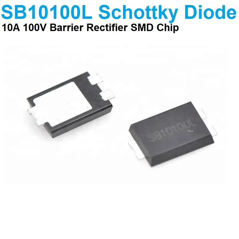 ثنائي شوتكي SB10100L بقدرة 10 أمبير وجهد 100 فولت، غلاف TO-277B SMD