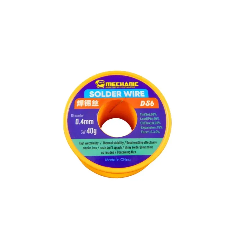 Mechanic DS6 Solder Wire 0.4mm 40g Sn60/Pb40 Rosin Core