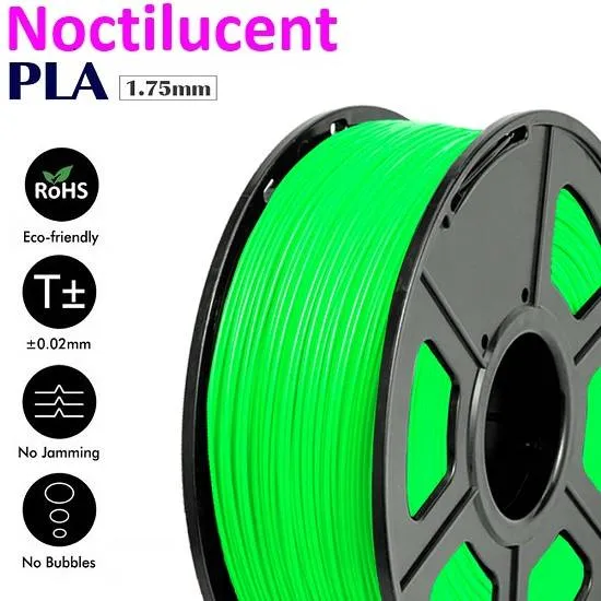 UGE PLA Noctilucent Glow-in-Dark Filament 1.75mm Green 1kg
