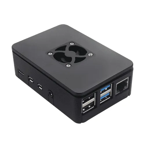 Raspberry Pi 4 Case with Fan Place Black Color High Quality (Fan Included )