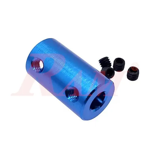 Aluminum Blue Flexible Motor Shaft Coupling L25 x D14 mm, Bore 5x8 mm