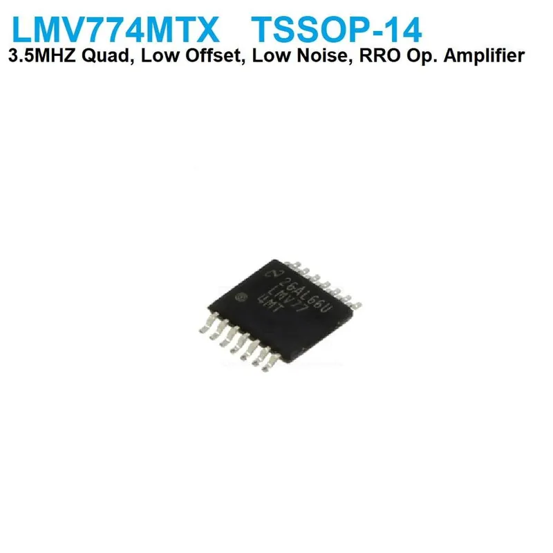 LMV774MTX Quad Low Noise Rail-to-Rail Op-Amp TSSOP-14