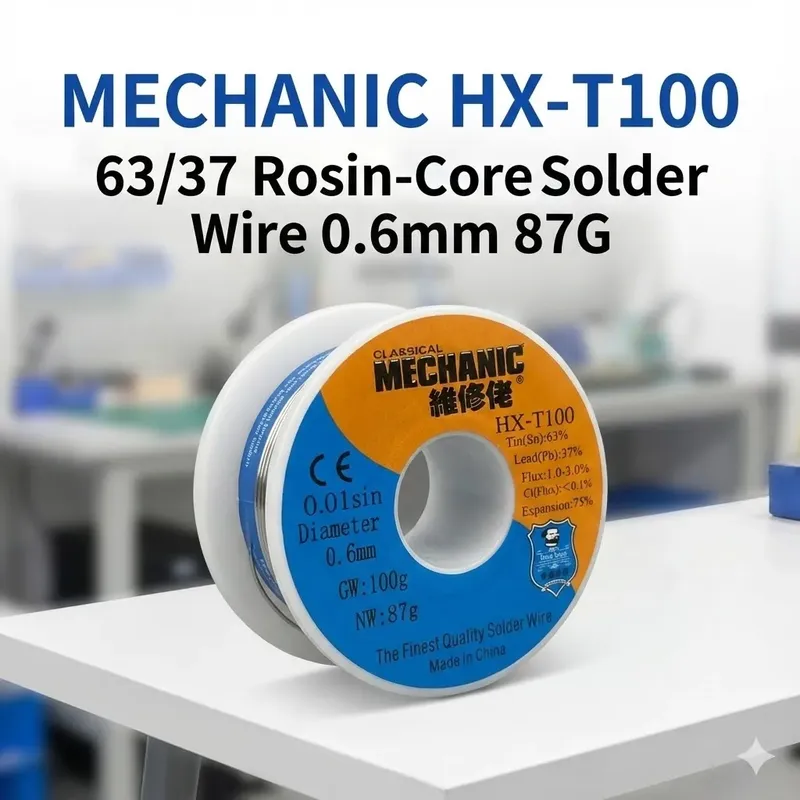 MECHANIC HX-T100 63/37 Rosin-Core Solder Wire 0.6mm 100g