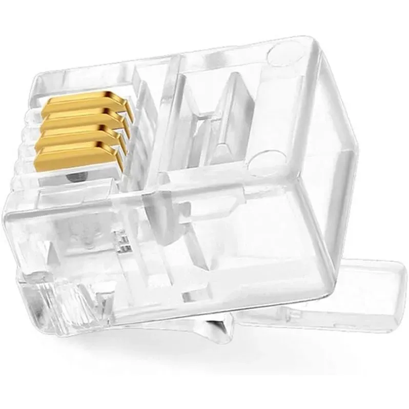 RJ11 4P4C Modular Plug for Telephone Cable (5 Pieces)
