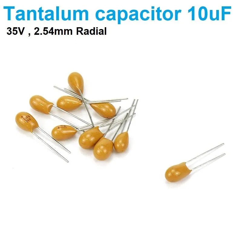 Tantalum Capacitor 10µF 35V Radial Leaded Dipped