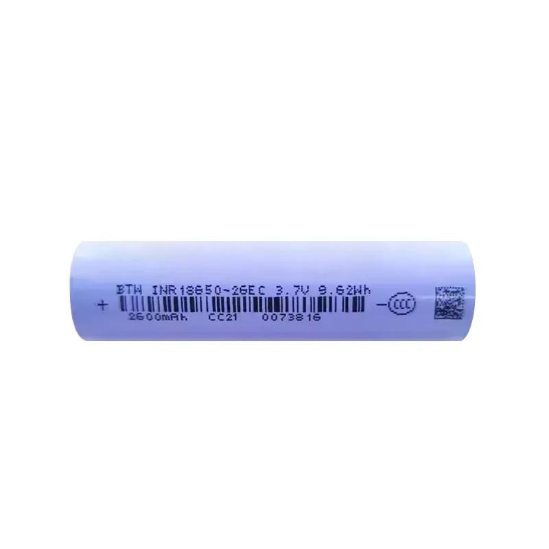 BTW INR18650-26EC 18650 Li-ion Battery 3.7V 2600mAh Flat Top