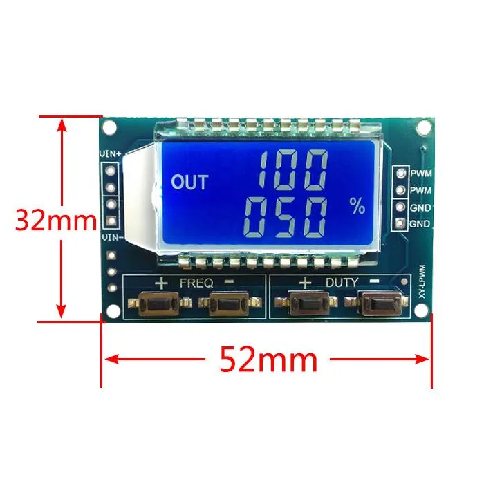 وحدة مولد إشارة PWM أحادية القناة XY-LPWM بشاشة LCD