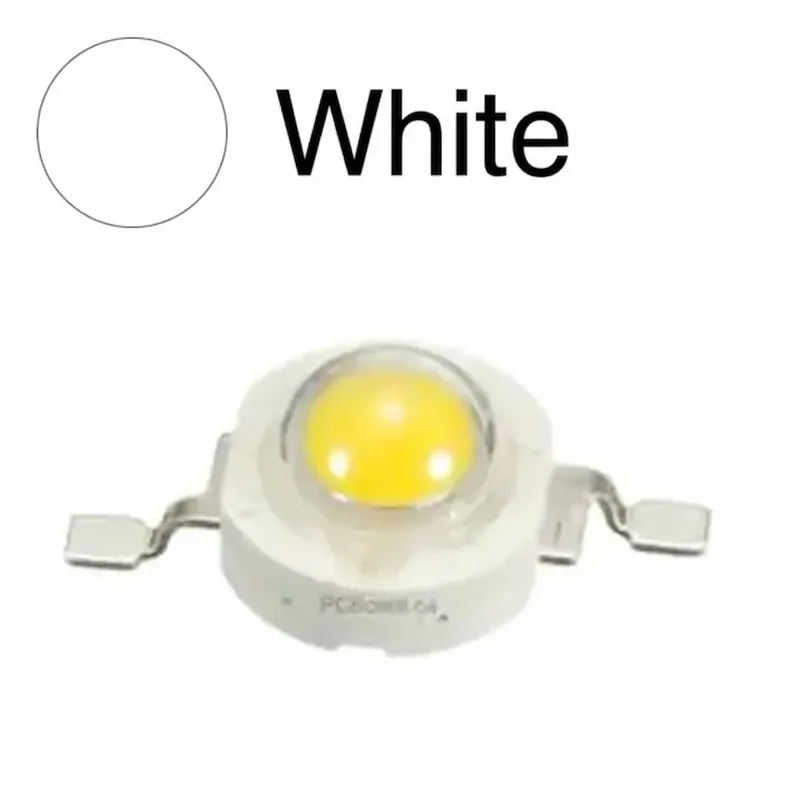 LED 3W Cool White SMD 2-Pin High-Power LED, 5700-6300K