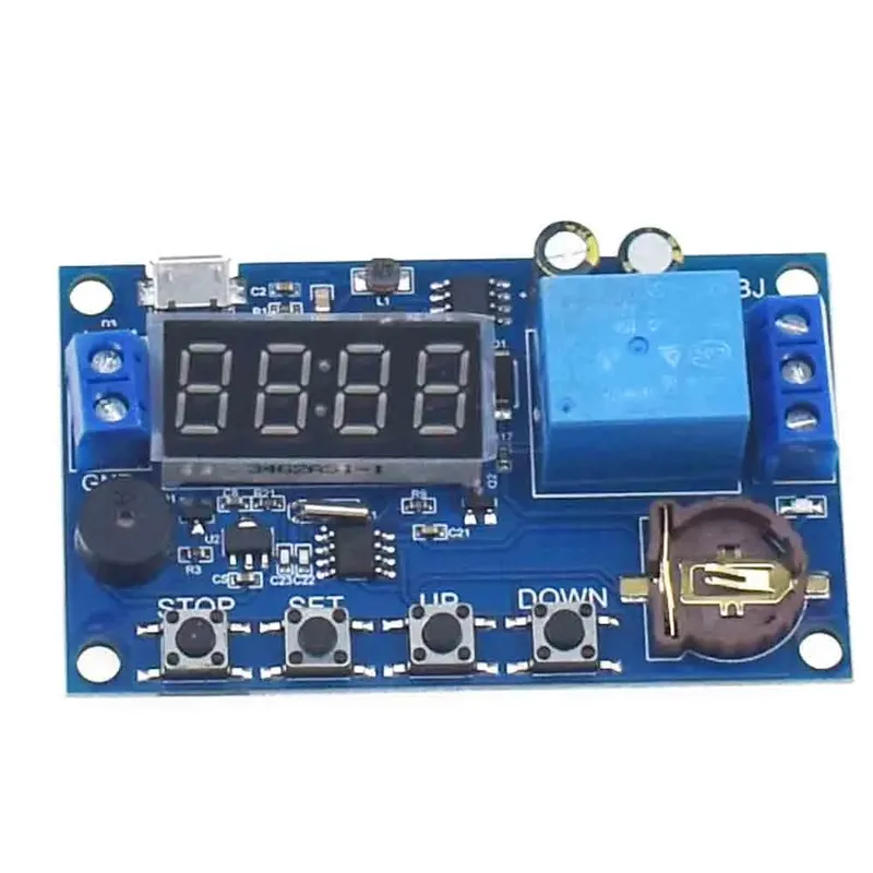 Multifunction RTC Timer Relay Module 24H 5 Modes with LED Display