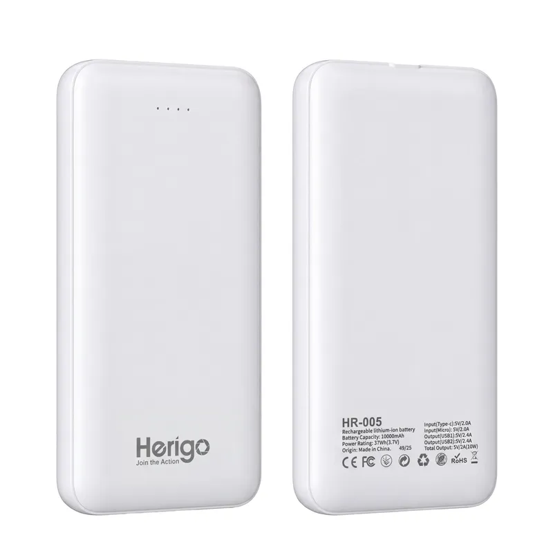 Herigo DBK HR-005 10000mAh 10W Power Bank with Dual USB Output