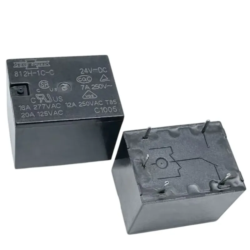 Song Chuan 812H-1C-C-24VDC Power Relay 24V 12A 5-Pin