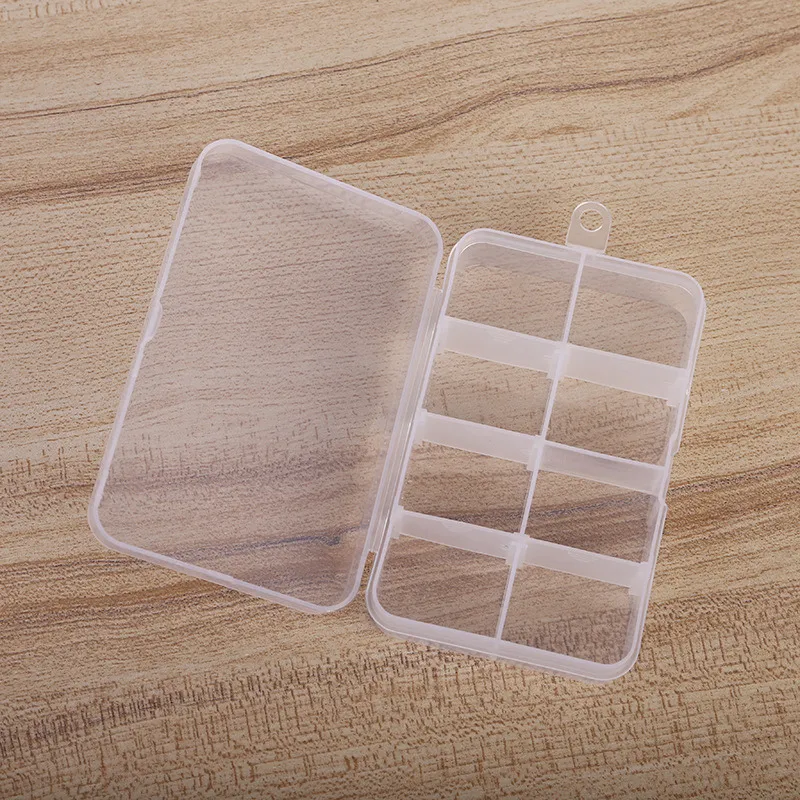Clear Plastic Storage Box 8 Grids (PP Transparent Organizer)