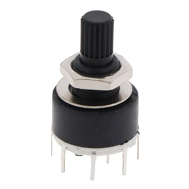 RS16 Plum Blossom Rotary Selector Switch 2P4P, 15mm Shaft
