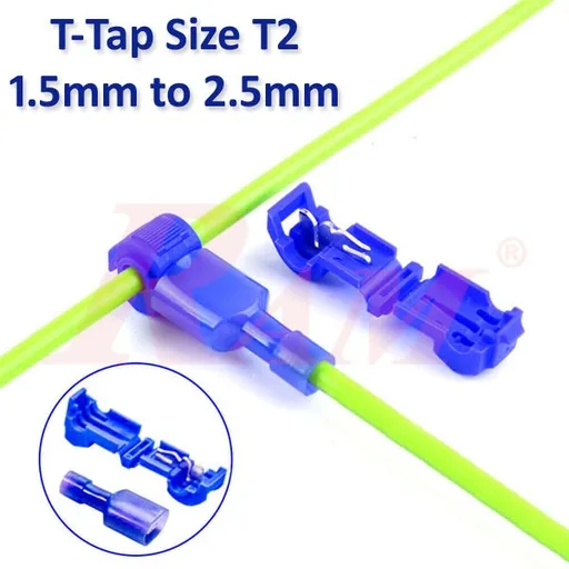 T-Tap Size T2 Wire Connector Bridge 1.5-2.5mm² No Cutting Wires