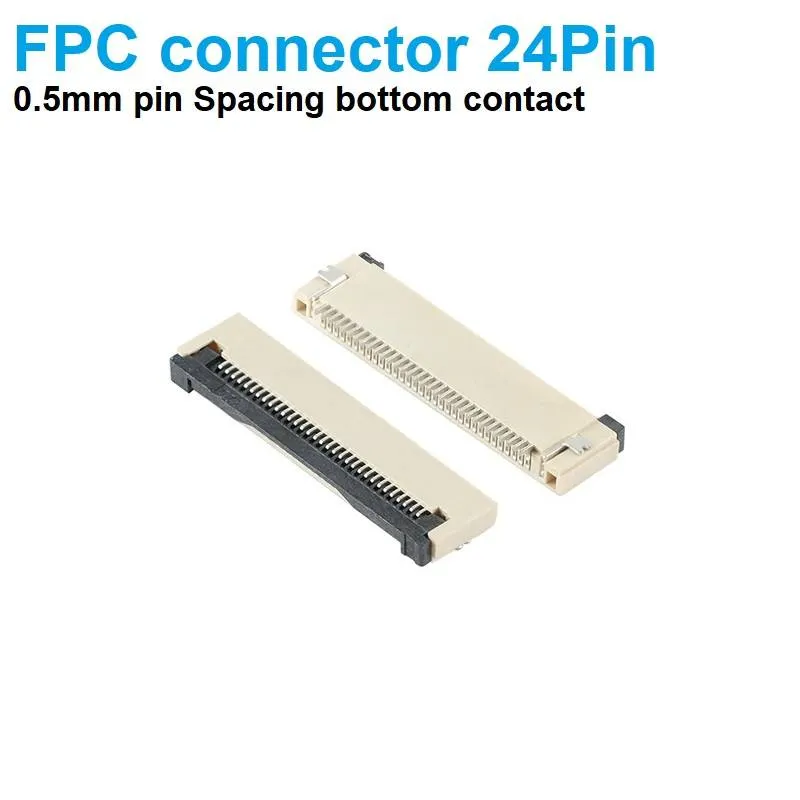 SMD FPC Female Connector 24 Pin 0.5mm Pitch
