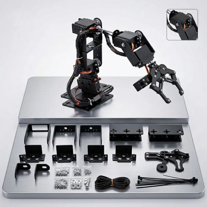 Aluminum Robotic Arm 6 DOF Kit (Servos Not Included)