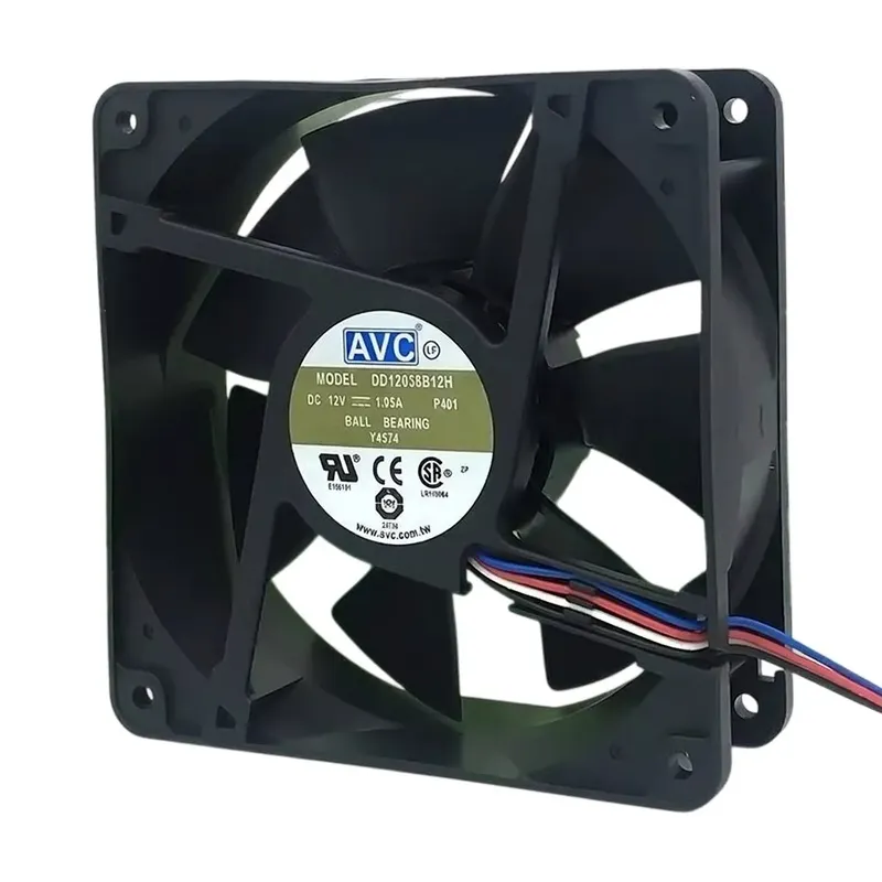 مروحة تبريد AVC DD12038B12H بجهد 12 فولت وتيار 1.05 أمبير
