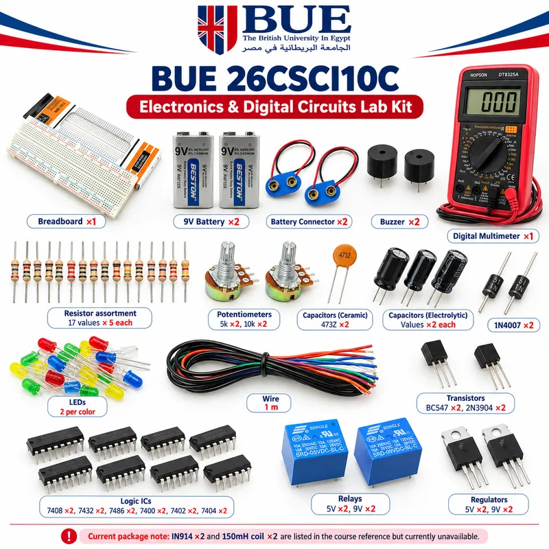 BUE 26CSCI10C Electronics & Digital Circuits Lab Kit