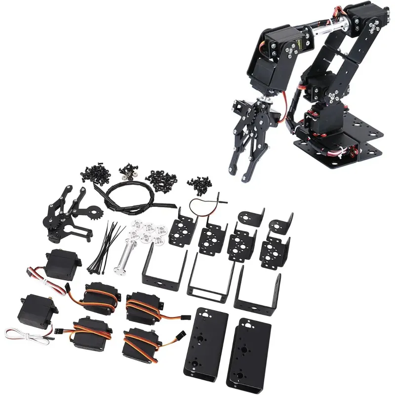 6-DOF Aluminum Robotic Arm Kit with MG996 and SR-1501MG Servos
