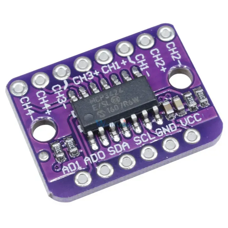 MCP3424 18-Bit 4-Channel ADC Breakout Board with PGA