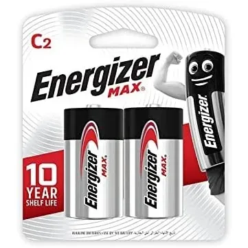 Energizer Alkaline C Size 1.5V Battery (2 Pack)