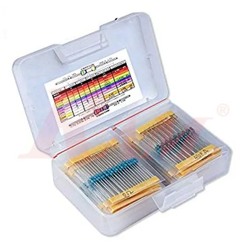 Carbon Resistor Box 525 pcs, 1% Tolerance, 1/4 W