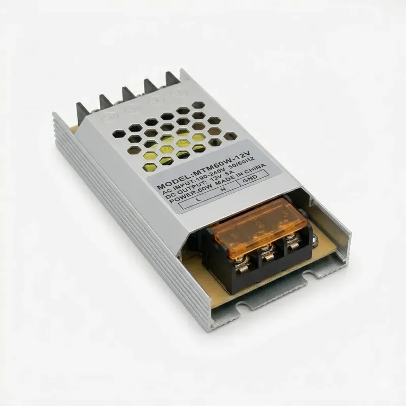 Slim Metal Switching Power Supply 12V 5A 60W (190–240V AC)