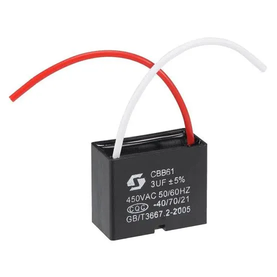 CBB61 3µF 450VAC Motor Running Capacitor