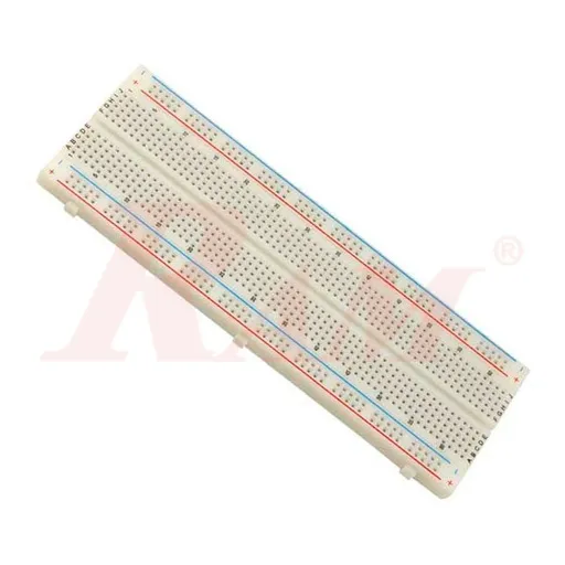 لوحة تجارب (Breadboard) بـ830 نقطة وخطوط طاقة مقسّمة
